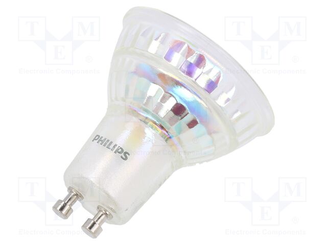 LED lamp; warm white; GU10; 230VAC; 355lm; 4.6W; 36°; 2700K