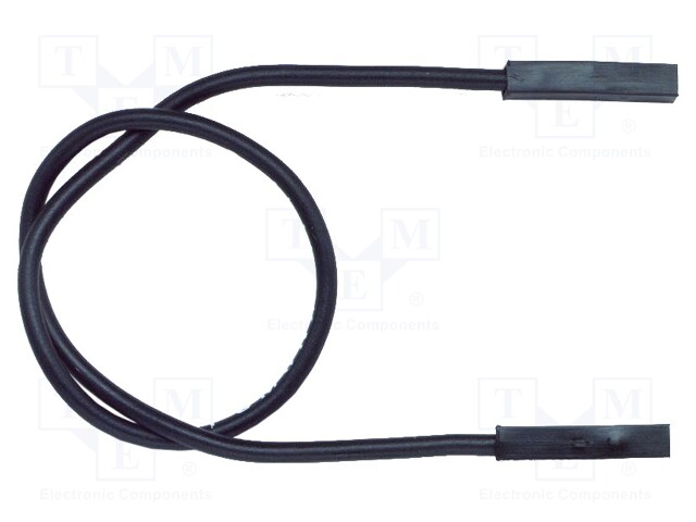 Test lead; 3A; 0.64mm socket- 0.64mm socket; Urated: 45V; black