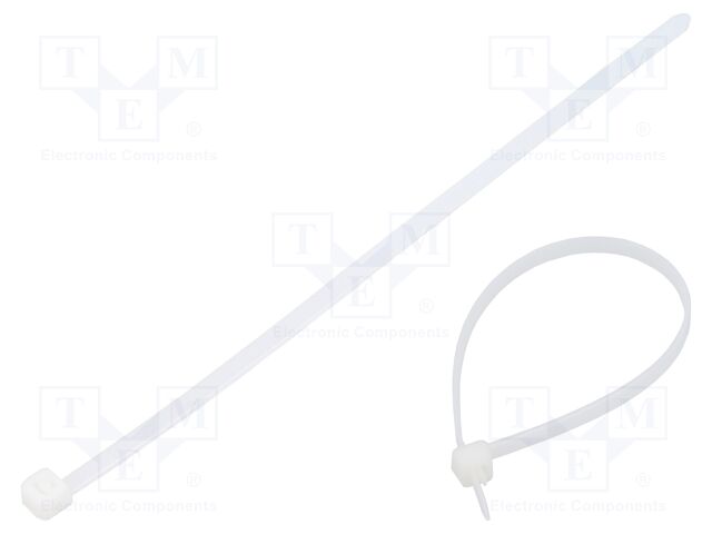 Cable tie; multi use; L: 200mm; W: 4.6mm; polyamide; 216N; natural