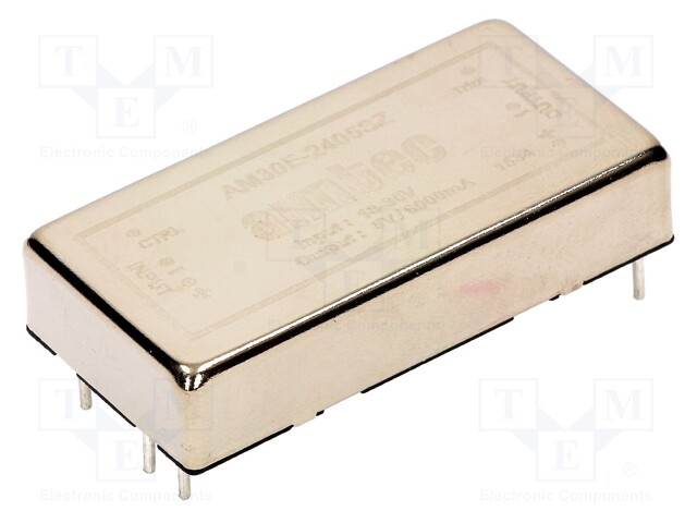 Converter: DC/DC; 30W; Uin: 18÷36V; 5VDC; Iout: 6A; 2"x1"; 31g