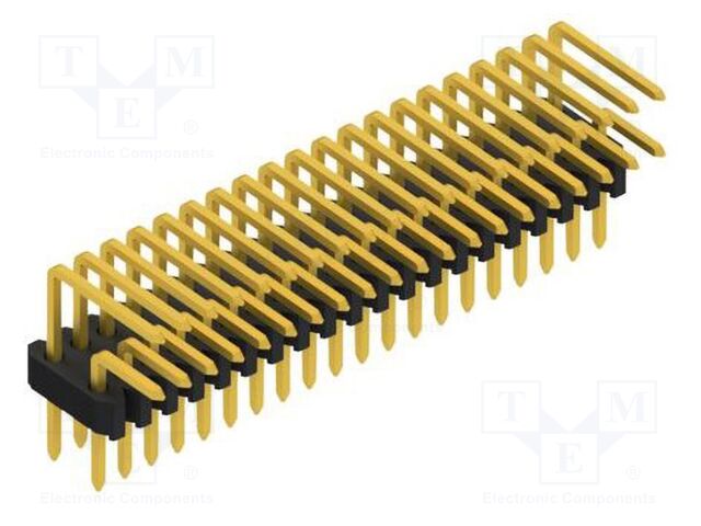 Connector: pin strips; pin header; male; PIN: 40; 1.27mm; THT; 2x20