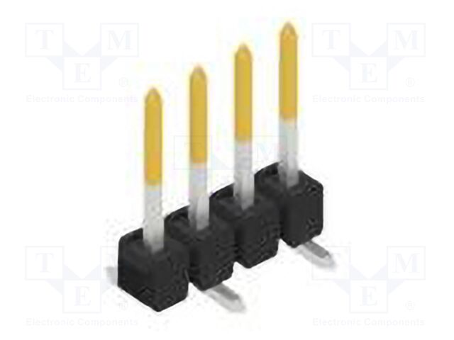 Connector: pin strips; pin header; male; PIN: 4; 2.54mm; SMT; 1x4