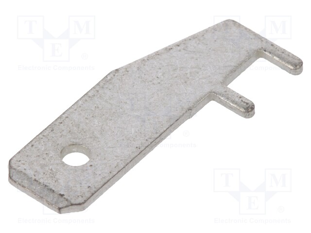 Terminal: flat; 6.3mm; 0.8mm; male; THT; Overall len: 20mm