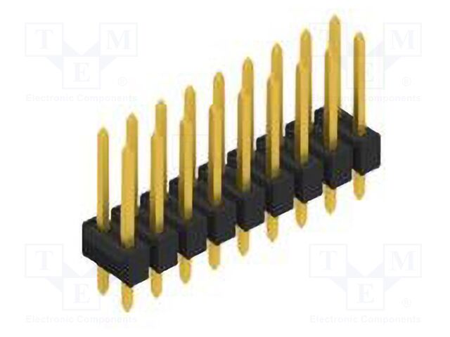 Connector: pin strips; pin header; male; PIN: 18; 2.54mm; THT; 2x9