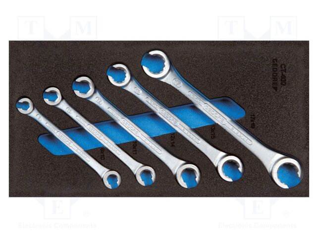 Wrench-set; flare nut wrench; 5pcs.