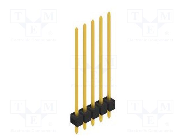 Connector: pin strips; pin header; male; PIN: 5; 2.54mm; THT; 1x5