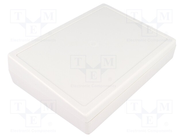 Enclosure: desktop; X: 139.5mm; Y: 190mm; Z: 49mm; polystyrene; grey