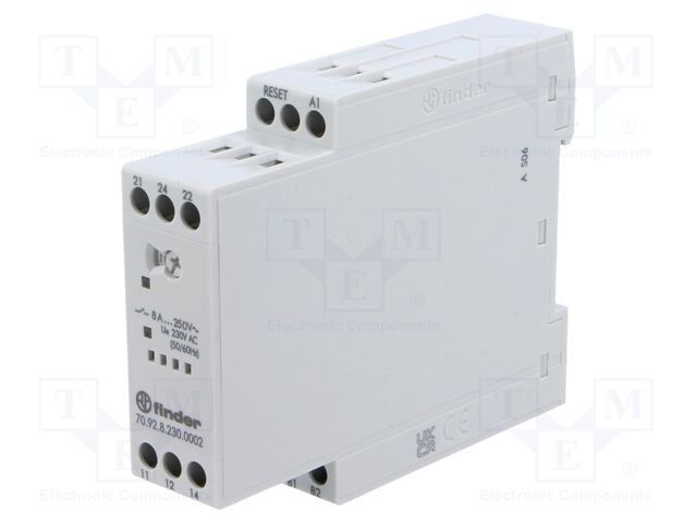 Temperature monitoring relay; motor temperature; 230VAC; DPDT