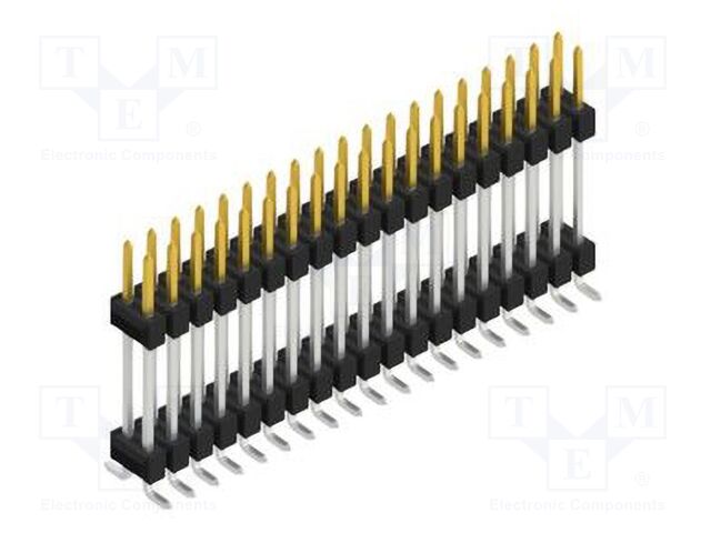 Connector: pin strips; pin header; male; PIN: 38; 2.54mm; SMT; 2x19