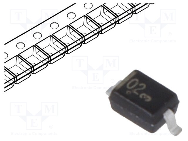 Diode: Zener; 0.3W; 3V; SMD; reel,tape; SOD323; single diode