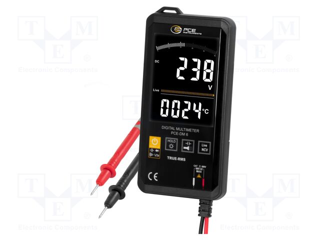 Digital multimeter; LCD 3,1"; VDC: 0÷1000V; VDC accuracy: ±0.8%