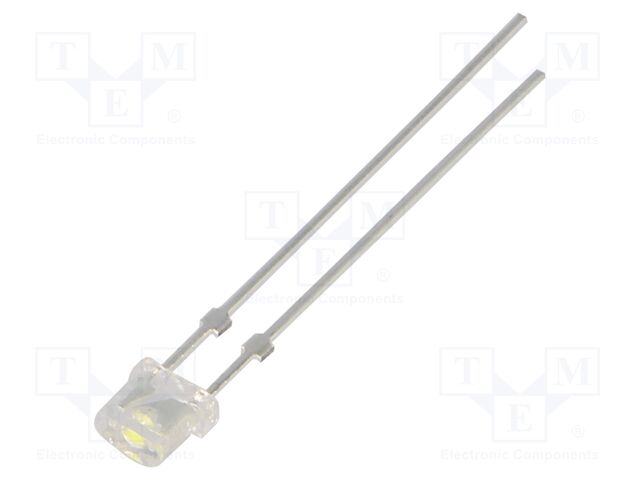 LED; white; rectangular; 4.7x2mm; 1120÷1560mcd; 115°; Front: flat