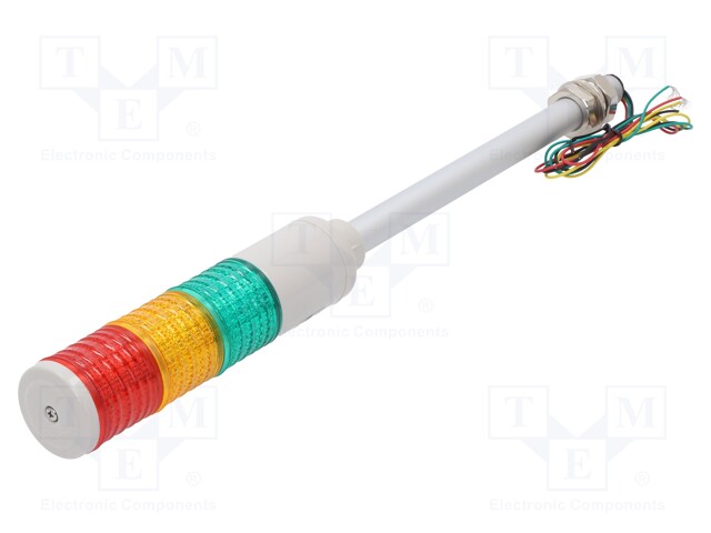 Signaller: signalling column; continuous light; Usup: 24VDC; LED