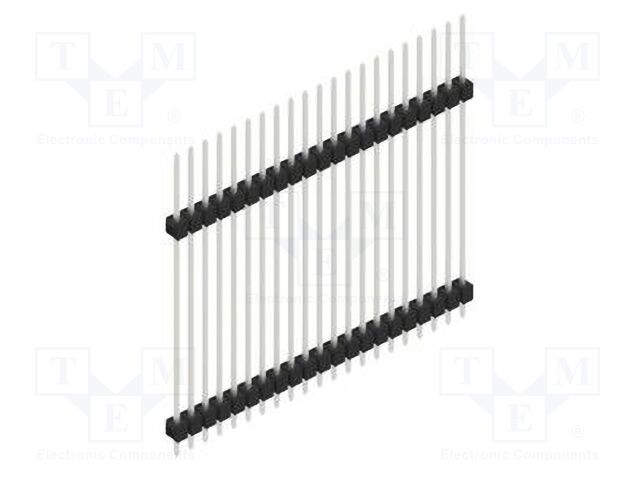 Connector: pin strips; pin header; male; PIN: 21; 2.54mm; THT; 1x21