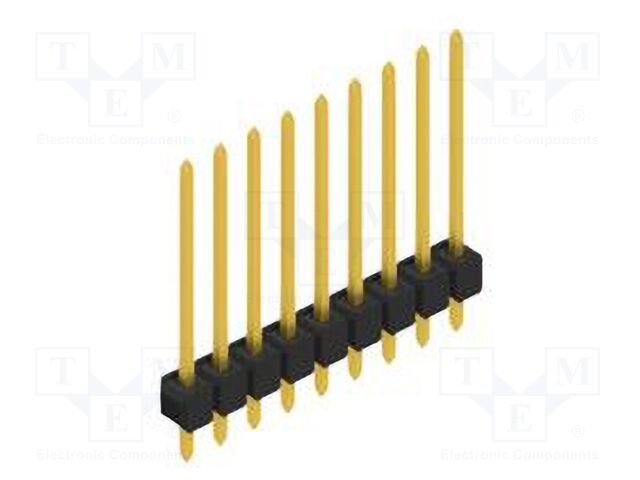 Connector: pin strips; pin header; male; PIN: 9; 2.54mm; THT; 1x9