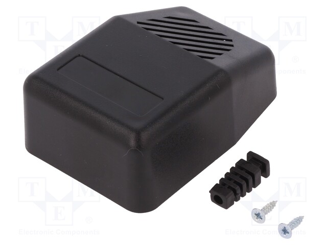 Enclosure: for power supplies; X: 60mm; Y: 85mm; Z: 32mm; ABS; black