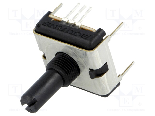 Potentiometer: shaft; single turn; 10kΩ; ±20%; 0.75W; linear; THT
