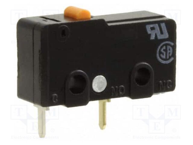 Microswitch SNAP ACTION; without lever; SPST-NO; 5A/125VAC; IP40