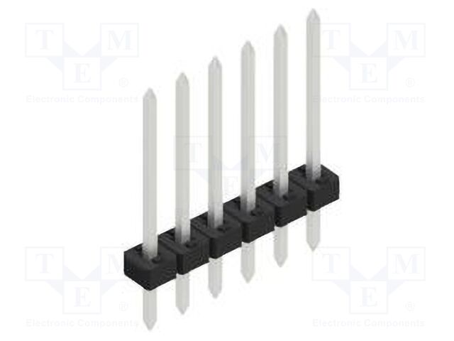 Connector: pin strips; pin header; male; PIN: 6; 2mm; THT; 1x6; 100V