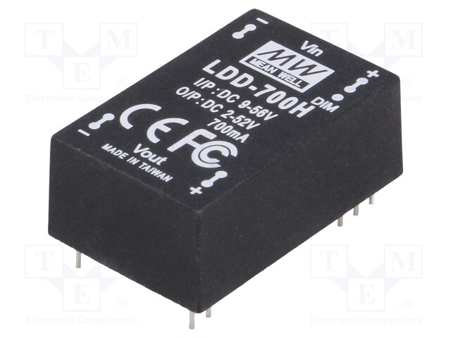 Converter: DC/DC; 36W; Uin: 9÷56V; Uout: 2÷52VDC; Iin: 650mA; 15.6g