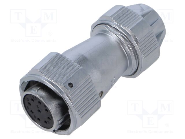 WY20; plug; male; PIN: 9; IP67; 5A; soldering; for cable; 400V; 18AWG
