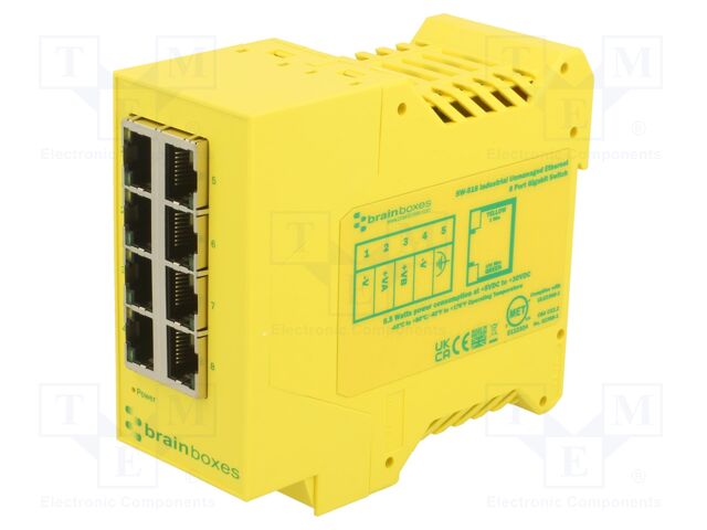 Switch Ethernet; unmanaged; Number of ports: 8; 5÷30VDC; RJ45; SW