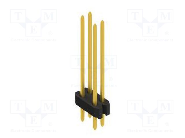 Connector: pin strips; pin header; male; PIN: 4; 1.27mm; THT; 2x2