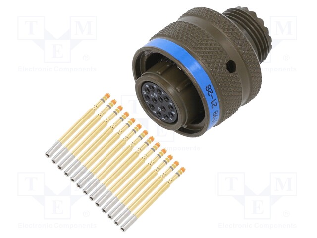 Connector: circular; D38999 series I; plug; female; PIN: 13; 5A
