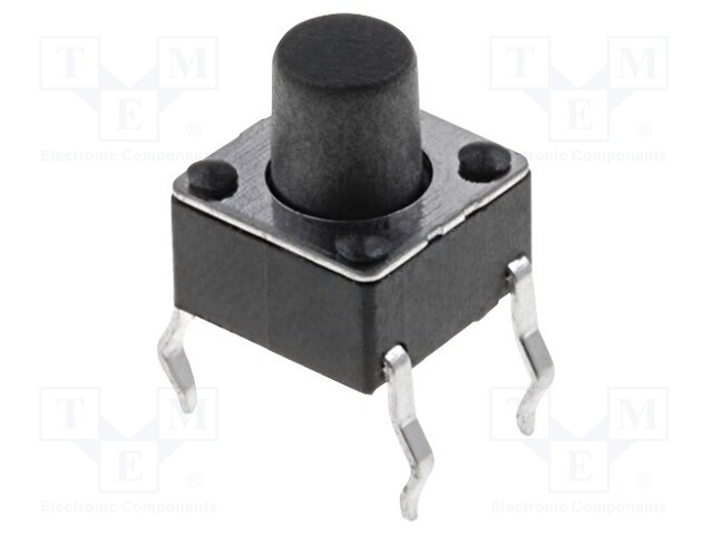 Microswitch TACT; SPST-NO; Pos: 2; 0.05A/12VDC; THT; none; 1.6N