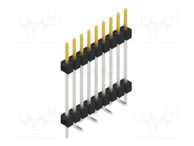 Connector: pin strips; pin header; male; PIN: 9; 2.54mm; SMT; 1x9