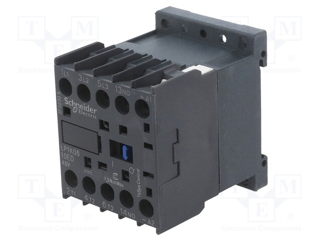 Contactor: 3-pole; NO x3; Auxiliary contacts: NO; 24VDC; 6A; W: 45mm