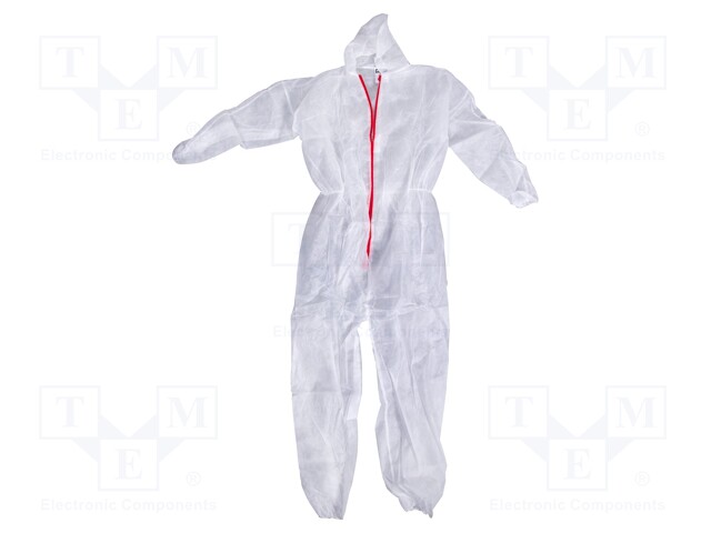 Painting suit; Size: XL; white; with a hood