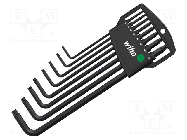 Key set; Torx®; TX09,TX10,TX15,TX20,TX25,TX27,TX30,TX40; Pcs: 8