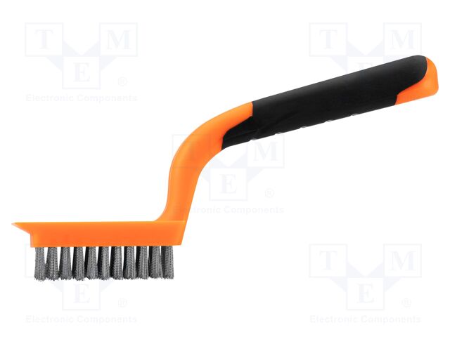 Brush; wire; stainless steel; 180mm; Number of rows: 5