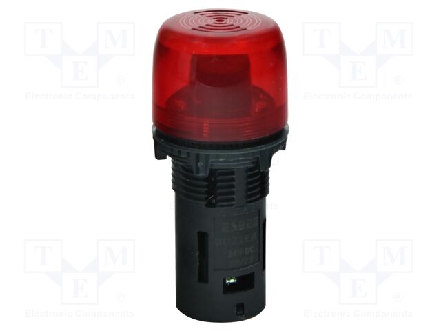 Signaller: lighting-sound; E; red; 24VDC