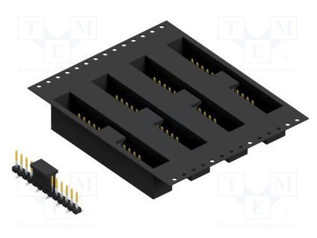 Connector: pin strips; pin header; male; PIN: 13; 2.54mm; SMT; 1x13
