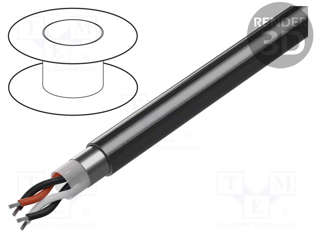 Wire; 2x2x24AWG; RS232; stranded; Cu; shielded,Al-PET foil; PVC