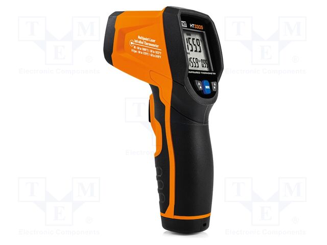 Meter: infrared thermometer; LCD; Temp.(IR): -50÷1000°C; IP54