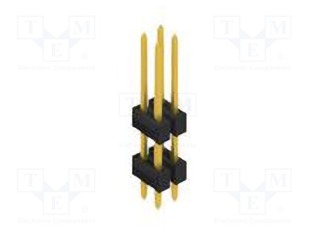 Connector: pin strips; pin header; male; PIN: 4; 2.54mm; THT; 2x2