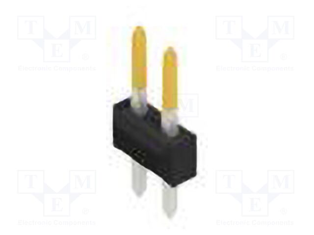 Connector: pin strips; pin header; male; PIN: 2; 2.54mm; THT; 2x1