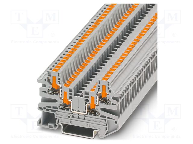 Splice terminal: rail; PTV; 24A; 800V; push-in; PA; L: 45.7mm