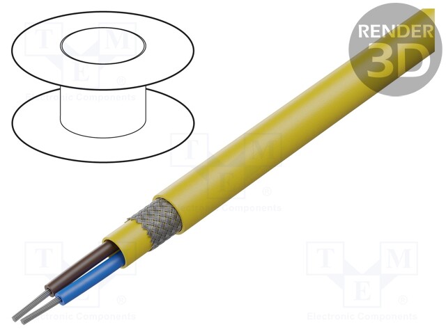 Wire; ÖLFLEX® 540 CP; 2x2,5mm2; tinned copper braid; PUR; yellow