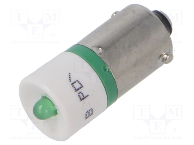 LED lamp; green; BA9S; 24VDC; 24VAC; No.of diodes: 1