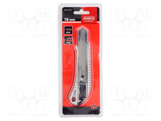 Knife; pulled out, breakable blade; Mat: aluminium