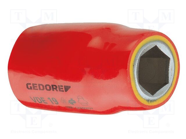 Socket; 6-angles,insulated,socket spanner; 14mm; 1/2"