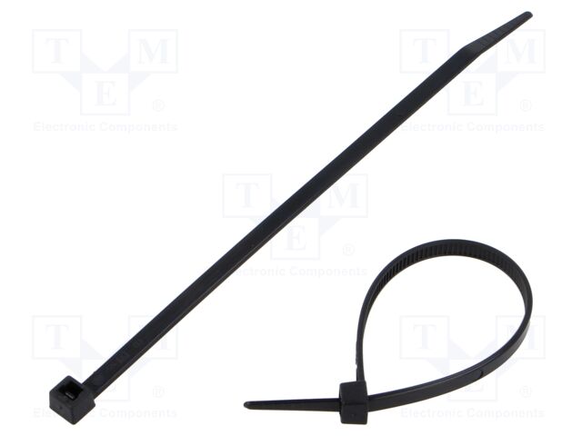 Cable tie; L: 160mm; W: 4.5mm; black; Ømax: 36mm; UL94V-2