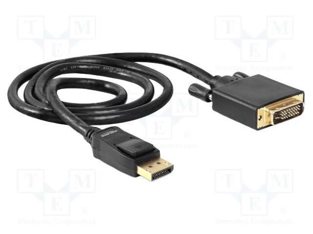 Cable; DisplayPort plug,DVI-D (24+1) plug; Full HD 1080p; 1m