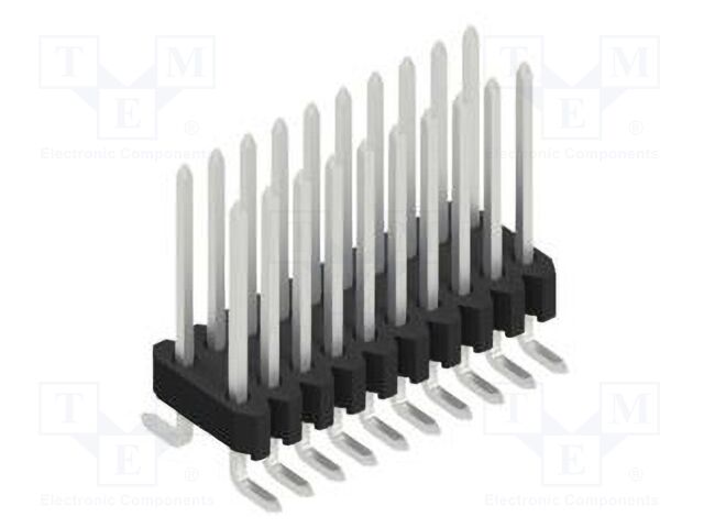 Connector: pin strips; pin header; male; PIN: 20; 1.27mm; SMT; 2x10