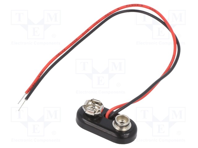 6F22 connector; Leads: 150mm leads; Size: 6F22,6LR61; Batt.no: 1