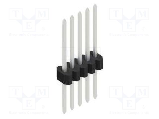 Connector: pin strips; pin header; male; PIN: 5; 1.27mm; THT; 1x5